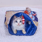"Petio “Aranami Waves" Crinkle Play Sack 2-in-1 Tunnel & Hideaway Toy