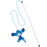 Petio “Happiness Blue Bird" Wand with Crinkle & Feather (Blue Toy Range)