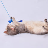 Petio “Happiness Blue Bird" Wand with Crinkle & Feather (Blue Toy Range)