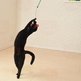 Petz Route Cat Teaser with Feathers & Ribbon - Green