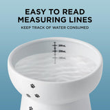 Necoichi Raised Cat Water Bowl in Ergonomic Porcelain - Regular Size