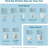 Necoichi Raised Cat Water Bowl in Ergonomic Porcelain - Regular Size