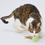 Petio Fluffy Ball with Feathers Cat Toy