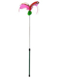 Petz Route Cat Teaser with Feathers & Ribbon - Green