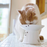 Necoichi "Shallow-Wide" Whisker Relief Elevated Cat Food Bowl