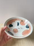 Sleeping Cat Medium Side Dish Plate - Orange