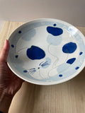 Sleeping Cat Curry Plate - Blue