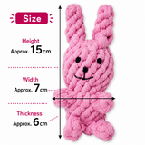 Petio AddMate "Rosa Coniglio" Dental Rope Rabbit 3-1 in Interactive Tug & Nosework Toy