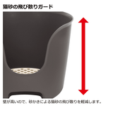 Made in Japan RICHELL Open Type High Wall Cat Litter Box (Gray/Pink)