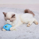 Petio Noisy Electronic Blue Mouse with Catnip-Infused "Squeak" Toy