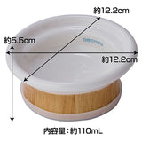 Petio Necoco Patented Wood Grained ”Wet Food" Easy-Lick Raised Cat Bowl