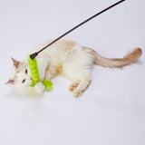 Petio Necoco BLACK TACT Commanding Cat Teaser Stick (with green tail and bell)